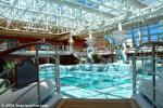 ID 3155 DIAMOND PRINCESS (2004/115875grt/IMO 9228198) - The Calypso reef and pool, complete with retractable roof, midship on Lido Deck.